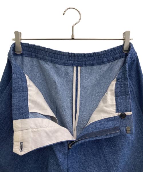 EMPORIO ARMANI（エンポリオアルマーニ）EMPORIO ARMANI (エンポリオアルマーニ) ライトタックスラックス ブルー サイズ:48の古着・服飾アイテム