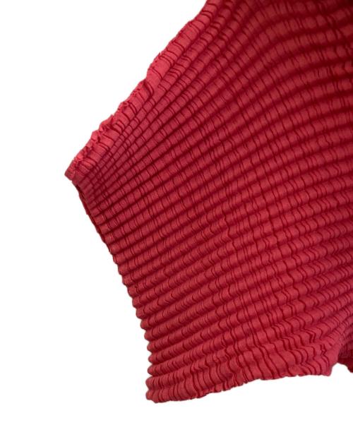 ISSEY MIYAKE WHITE LABEL（イッセイミヤケホワイトレーベル）ISSEY MIYAKE WHITE LABEL (イッセイミヤケホワイトレーベル) バイカラープリーツカットソー ピンク×ブルー サイズ:2の古着・服飾アイテム