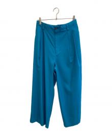 MAISON SPECIAL（メゾンスペシャル）の古着「ションヘルツイルツータックワイドパンツ」｜ブルー