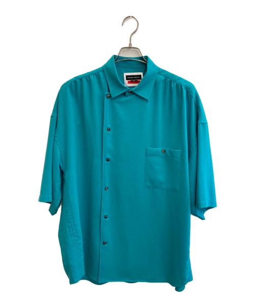 MAISON SPECIAL（メゾンスペシャル）MAISON SPECIAL (メゾンスペシャル) プライムオーバー半袖シャツ ブルー サイズ:02の古着・服飾アイテム