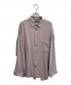 MAISON SPECIALメゾンスペシャル）の古着「レダアクティブ ウォッシャブルウールプライムオーバーレギュラーシャツ」｜ピンク