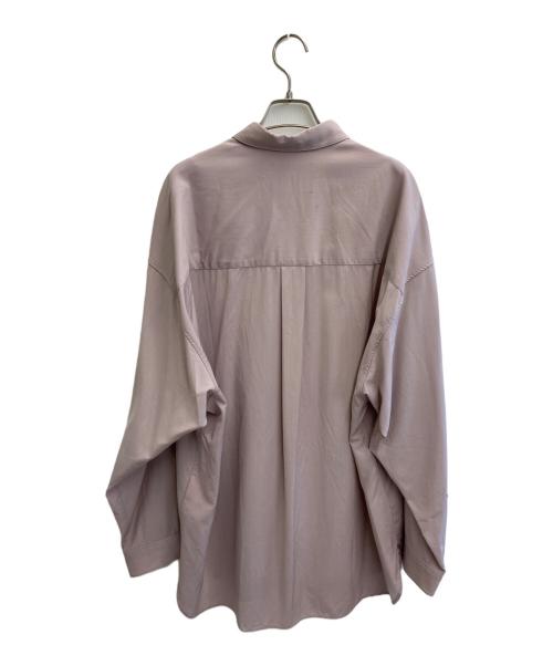 MAISON SPECIAL（メゾンスペシャル）MAISON SPECIAL (メゾンスペシャル) レダアクティブ ウォッシャブルウールプライムオーバーレギュラーシャツ ピンク サイズ:02の古着・服飾アイテム