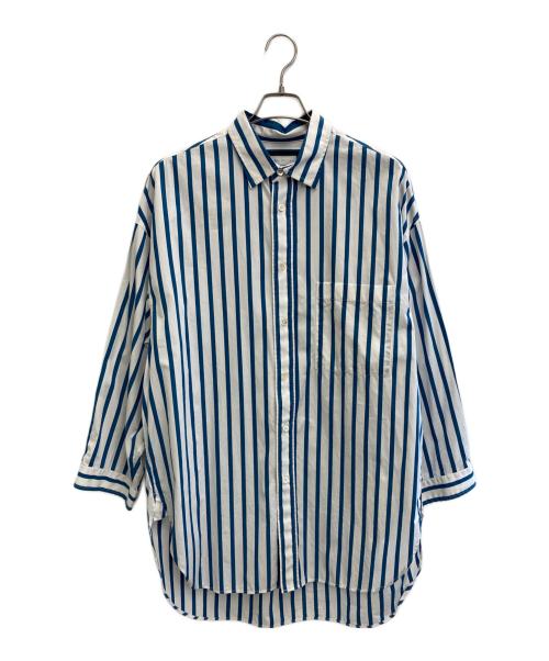 MAISON SPECIAL（メゾンスペシャル）MAISON SPECIAL (メゾンスペシャル) ストライプシャツ ホワイト×ブルー サイズ:02の古着・服飾アイテム