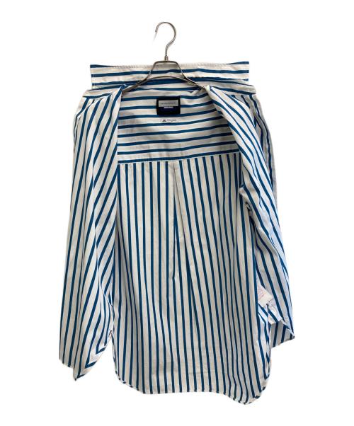 MAISON SPECIAL（メゾンスペシャル）MAISON SPECIAL (メゾンスペシャル) ストライプシャツ ホワイト×ブルー サイズ:02の古着・服飾アイテム