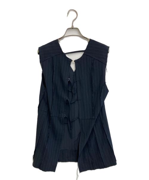 PRANK PROJECT（プランクプロジェクト）PRANK PROJECT (プランクプロジェクト) Cross Cut-off 2WAY Sleeveless Top ネイビー サイズ:Freeの古着・服飾アイテム