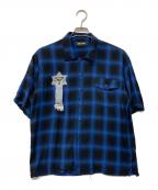 WIND AND SEAウィンダンシー）の古着「Plaid Shirt」｜ブルー×ブラック