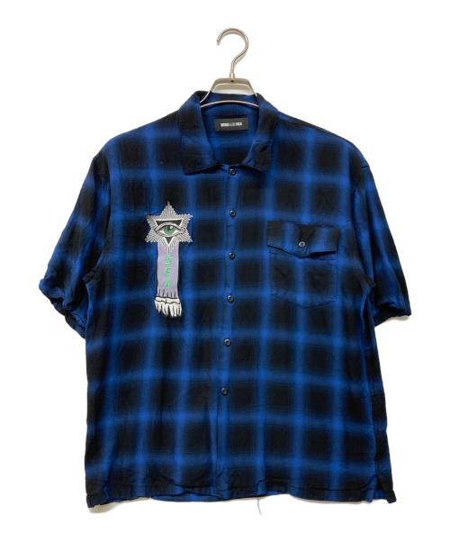WIND AND SEA（ウィンダンシー）WIND AND SEA (ウィンダンシー) Plaid Shirt ブルー×ブラック サイズ:Sの古着・服飾アイテム
