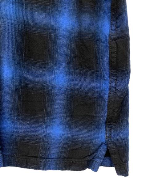 WIND AND SEA（ウィンダンシー）WIND AND SEA (ウィンダンシー) Plaid Shirt ブルー×ブラック サイズ:Sの古着・服飾アイテム