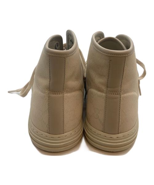 GUCCI（グッチ）GUCCI (グッチ) ハイカットスニーカー ベージュ サイズ:8 1/2の古着・服飾アイテム