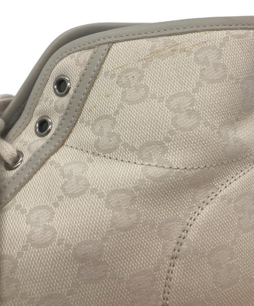 GUCCI（グッチ）GUCCI (グッチ) ハイカットスニーカー ベージュ サイズ:8 1/2の古着・服飾アイテム