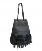J&M DAVIDSONジェイ＆エム デヴィッドソン）の古着「フリンジレザーバッグ」｜ブラック