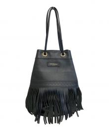 J&M DAVIDSON（ジェイ＆エム デヴィッドソン）の古着「フリンジレザーバッグ」｜ブラック