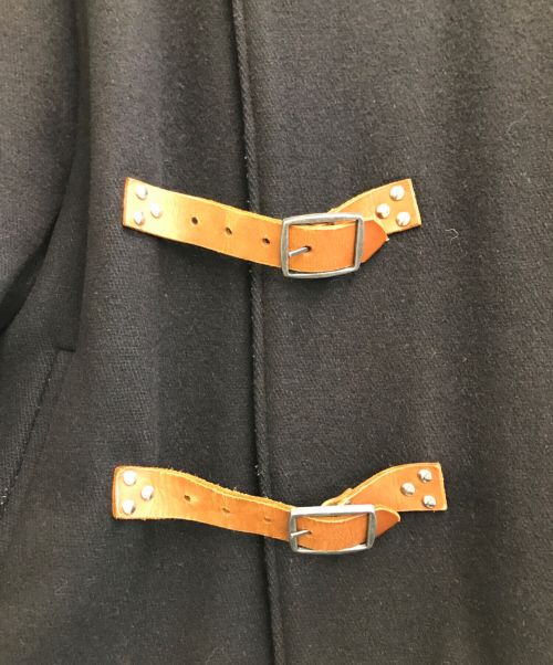 Schott（ショット）Schott (ショット) レザーベルトメルトンコート ブラック サイズ:40の古着・服飾アイテム