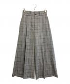 JOHN LAWRENCE SULLIVANジョン ローレンス サリバン）の古着「グレンチェックワイドタックパンツ」｜グレー