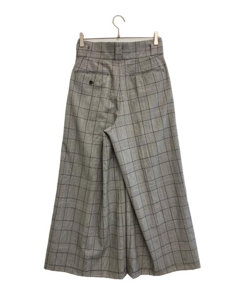 JOHN LAWRENCE SULLIVAN（ジョン ローレンス サリバン）JOHN LAWRENCE SULLIVAN (ジョン ローレンス サリバン) グレンチェックワイドタックパンツ グレー サイズ:44の古着・服飾アイテム