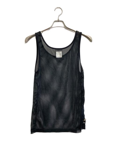 CHANEL IDENTIFICATION（シャネル アイデンフィケーション）CHANEL IDENTIFICATION (シャネル アイデンフィケーション) メッシュタンクトップ ブラック サイズ:38の古着・服飾アイテム
