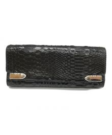 Christian Louboutin（クリスチャン・ルブタン）の古着「パイソンクラッチバッグ」｜ブラック