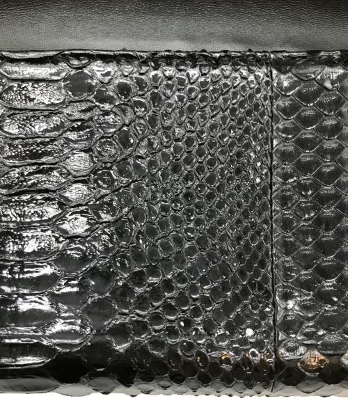 Christian Louboutin（クリスチャン・ルブタン）Christian Louboutin (クリスチャン・ルブタン) パイソンクラッチバッグ ブラック サイズ:-の古着・服飾アイテム