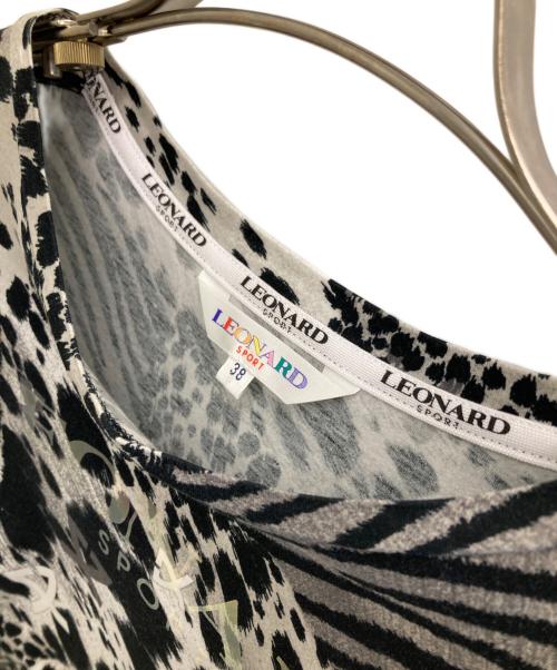 LEONARD SPORT（レオナール スポーツ）LEONARD SPORT (レオナール スポーツ) レオパードTシャツ グレー サイズ:38の古着・服飾アイテム