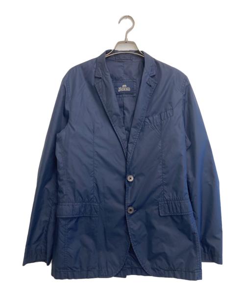 HERNO（ヘルノ）HERNO (ヘルノ) ナイロンテーラードジャケット ネイビー サイズ:46の古着・服飾アイテム