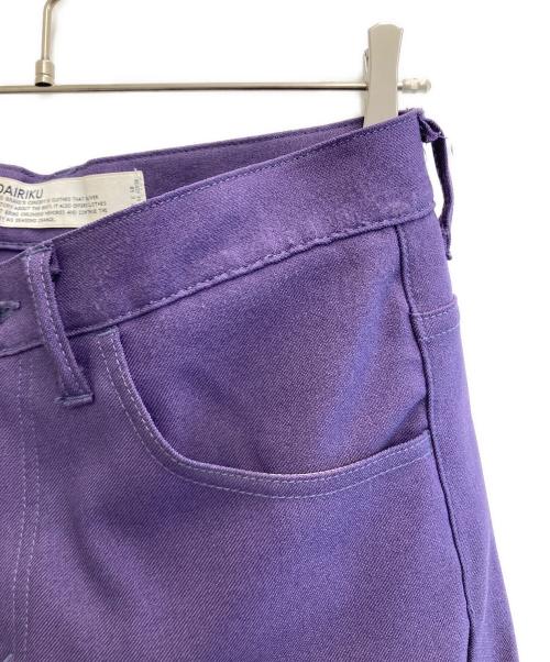DAIRIKU（ダイリク）DAIRIKU (ダイリク) フラッシャープレスドパンツ パープル サイズ:29の古着・服飾アイテム