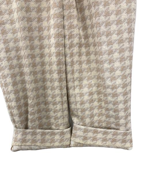 MORABITO BLANC（モラビト ブラン）MORABITO blanc (モラビト ブラン) ハウンドトウーススラックス ベージュ サイズ:38の古着・服飾アイテム