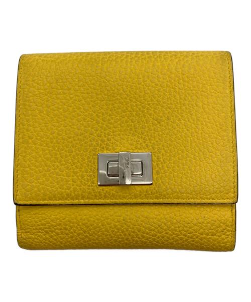 FENDI（フェンディ）FENDI (フェンディ) 2つ折り財布 イエローの古着・服飾アイテム