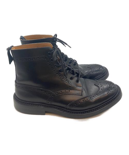 Tricker's（トリッカーズ）Tricker's (トリッカーズ) ウィングチップブーツ ブラック サイズ:3 1/2の古着・服飾アイテム