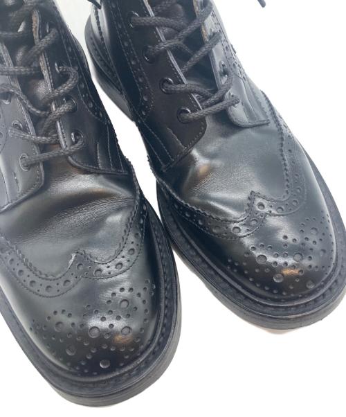 Tricker's（トリッカーズ）Tricker's (トリッカーズ) ウィングチップブーツ ブラック サイズ:3 1/2の古着・服飾アイテム