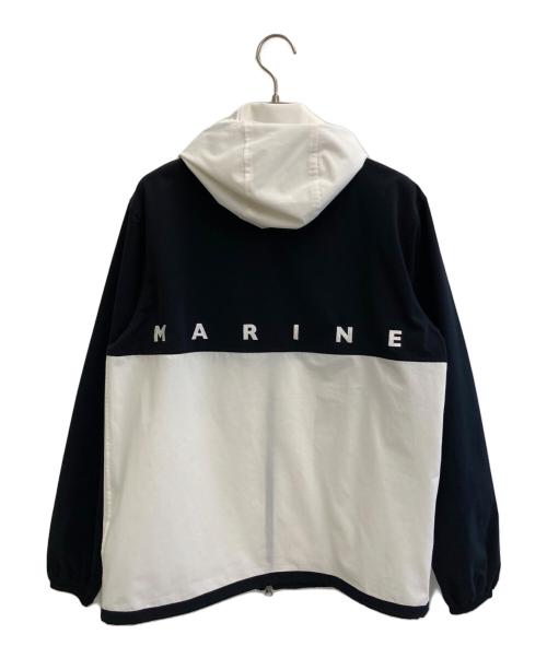 muta MARINE（ムータマリン）muta MARINE (ムータマリン) ジップパーカー ホワイト×ブラック サイズ:5号の古着・服飾アイテム