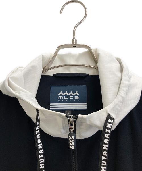 muta MARINE（ムータマリン）muta MARINE (ムータマリン) ジップパーカー ホワイト×ブラック サイズ:5号の古着・服飾アイテム