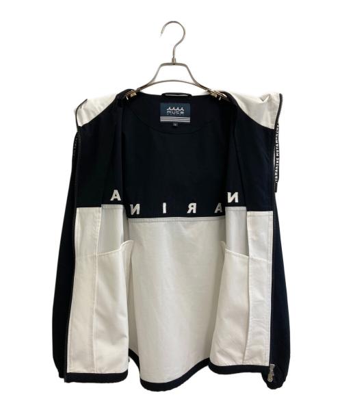 muta MARINE（ムータマリン）muta MARINE (ムータマリン) ジップパーカー ホワイト×ブラック サイズ:5号の古着・服飾アイテム