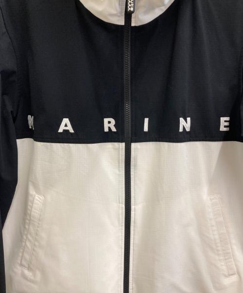 muta MARINE（ムータマリン）muta MARINE (ムータマリン) ジップパーカー ホワイト×ブラック サイズ:5号の古着・服飾アイテム