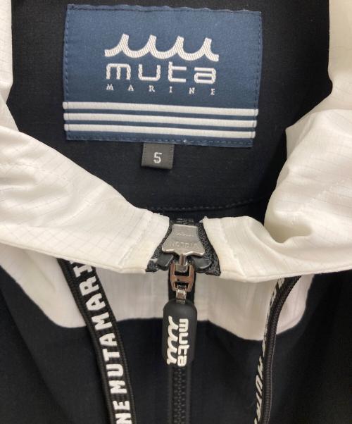 muta MARINE（ムータマリン）muta MARINE (ムータマリン) ジップパーカー ホワイト×ブラック サイズ:5号の古着・服飾アイテム