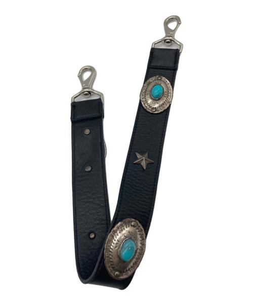 STREETS AHEAD（ストリートアヘッド）STREETS AHEAD (ストリートアヘッド) ターコイズコンチョショルダーバッグ ブラックの古着・服飾アイテム