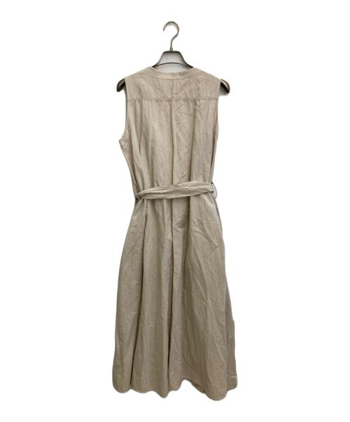 homspun（ホームスパン）homspun (ホームスパン) コットンリネンマットラップワンピース ベージュ サイズ:ｓの古着・服飾アイテム