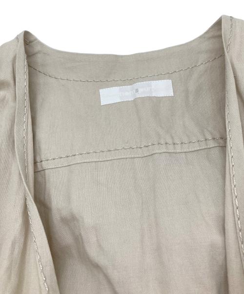 homspun（ホームスパン）homspun (ホームスパン) コットンリネンマットラップワンピース ベージュ サイズ:ｓの古着・服飾アイテム