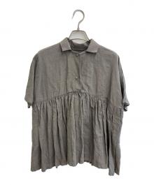 Atelier d'antan（アトリエダンタン）の古着「リネンブラウス」｜グレージュ
