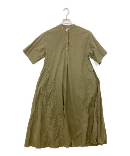 holk（ホーク）holk (ホーク) プルオーバーシャツワンピース オリーブの古着・服飾アイテム