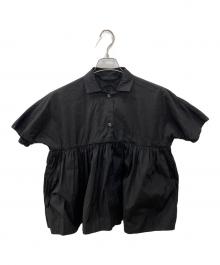 Lin Francais d'antan（ラン フランセ ダンタン）の古着「ギャザーシャツ」｜ブラック