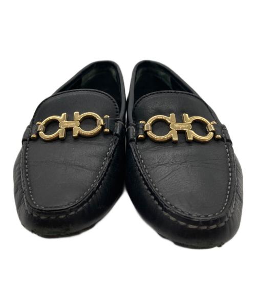 Salvatore Ferragamo（サルヴァトーレ フェラガモ）Salvatore Ferragamo (サルヴァトーレ フェラガモ) ガンチーニドライビングシューズ ブラック サイズ:24の古着・服飾アイテム