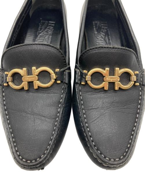 Salvatore Ferragamo（サルヴァトーレ フェラガモ）Salvatore Ferragamo (サルヴァトーレ フェラガモ) ガンチーニドライビングシューズ ブラック サイズ:24の古着・服飾アイテム