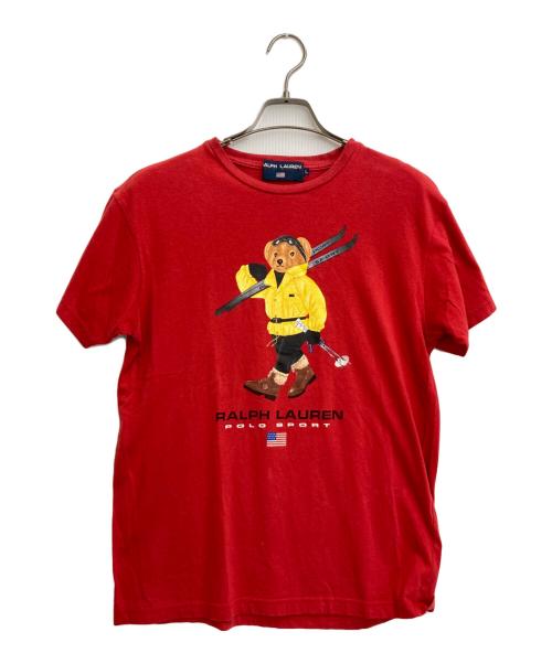 POLO SPORT（ポロスポーツ）POLO SPORT (ポロスポーツ) ポロベアプリントＴシャツ レッド サイズ:Lの古着・服飾アイテム