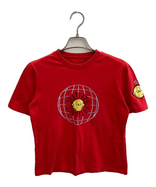 20471120（トゥオーフォーセブンワンワントゥーオー）20471120 (トゥオーフォーセブンワンワントゥーオー) 刺繍Tシャツ レッド サイズ:不明の古着・服飾アイテム