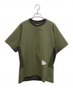 and wanderアンドワンダー）の古着「hybrid base layer short sleeve T」｜オリーブ