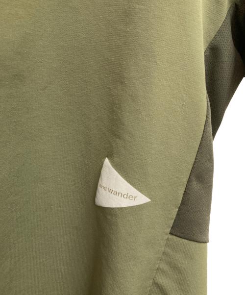 and wander（アンドワンダー）and wander (アンドワンダー) hybrid base layer short sleeve T オリーブ サイズ:5の古着・服飾アイテム