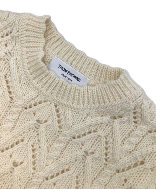 Thom Browne（トムブラウン）Thom Browne (トムブラウン) スキャロップトリミングプルオーバー アイボリー サイズ:42の古着・服飾アイテム