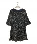 M'S GRACYエムズグレイシー）の古着「ドット柄ワンピース」｜ホワイト×ブラック