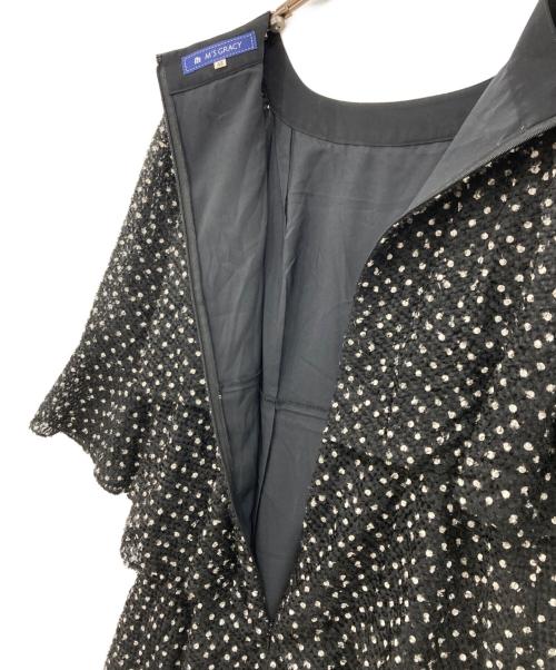 M'S GRACY（エムズグレイシー）M'S GRACY (エムズグレイシー) ドット柄ワンピース ホワイト×ブラック サイズ:SIZE 42の古着・服飾アイテム