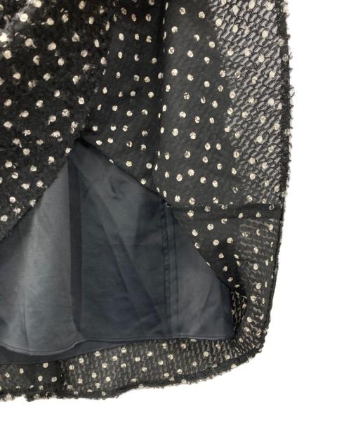 M'S GRACY（エムズグレイシー）M'S GRACY (エムズグレイシー) ドット柄ワンピース ホワイト×ブラック サイズ:SIZE 42の古着・服飾アイテム